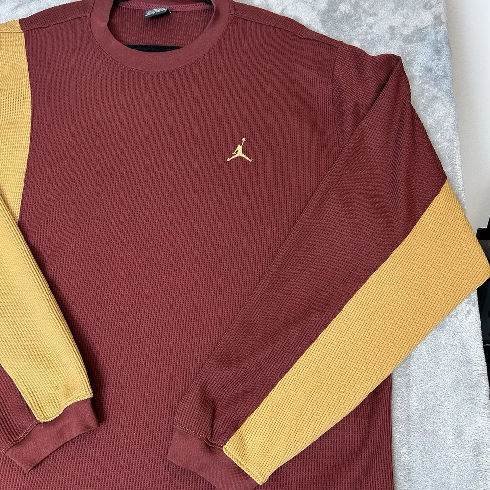 Air‎ JORDAN Colorblock Crewneck Long Sleeves VTG 90s Basketball NBA Men's Sz 2XL